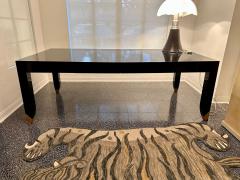 Karl Springer Original Vintage Karl Springer Executive Black Lacquered Desk - 4637094