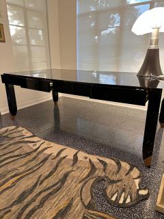 Karl Springer Original Vintage Karl Springer Executive Black Lacquered Desk - 4637099