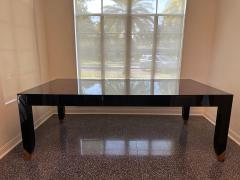 Karl Springer Original Vintage Karl Springer Executive Black Lacquered Desk - 4637100