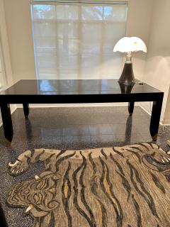 Karl Springer Original Vintage Karl Springer Executive Black Lacquered Desk - 4637121