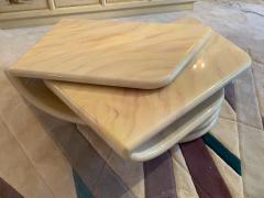Karl Springer POST MODERNIST ANGLE REVOLVING COFFEE TABLE IN THE MANNER OF KARL SPRINGER - 1909854