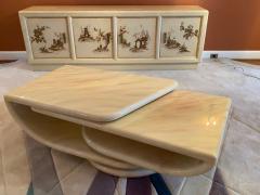Karl Springer POST MODERNIST ANGLE REVOLVING COFFEE TABLE IN THE MANNER OF KARL SPRINGER - 1909857