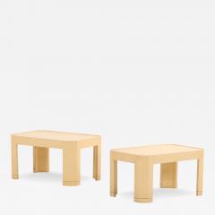 Karl Springer Pair of 1970s End Tables in the Style of Karl Springer - 4638876