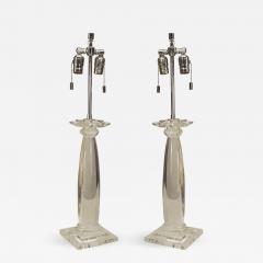 Karl Springer Pair of American 1960s Lucite Table Lamps - 470640