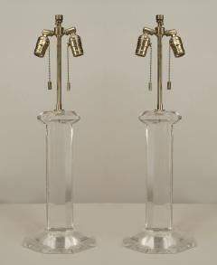Karl Springer Pair of American 1960s Lucite Table Lamps - 466848
