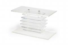 Karl Springer Pair of Karl Springer Contemporary American Stacked Clear Lucite Benches - 4274935