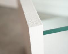 Karl Springer Pair of Karl Springer Lacquered Linen Nightstands circa 1980s - 4540681