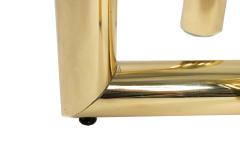 Karl Springer Pair of Karl Springer Tubular Brass Z Tables with Glass Tops - 1439948