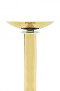 Karl Springer Pair of Large Brass Candle Holders by Karl Springer - 198735