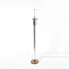 Karl Springer Pair of Mid Century Modernist Floor Lamps in Chrome Brass by Karl Springer - 4438674