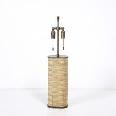 Karl Springer Pair of Mid Century Tessellated Lizard Bronze Table Lamps by Karl Springer - 4654228