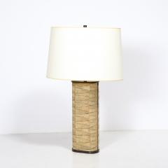 Karl Springer Pair of Mid Century Tessellated Lizard Bronze Table Lamps by Karl Springer - 4654232