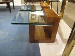 Karl Springer Pair of Modernist Lacquered Parchment Side Tables by Karl Springer - 507275