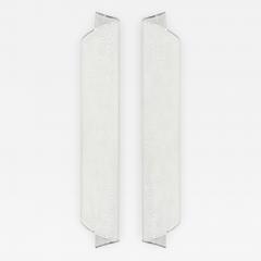 Karl Springer Pair of Sand Blasted Scroll Sconces by Karl Springer - 195306