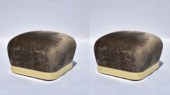 Karl Springer Pair of Souffl Ottomans by Karl Springer - 4285234