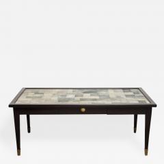 Karl Springer Patchwork Shagreen Top Single Drawer Coffee Table - 502122