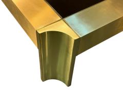 Karl Springer RARE MODERNIST KARL SPRINGER SATIN POLISHED BRASS CUTOUT COFFEE TABLE - 4464350
