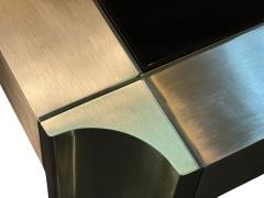 Karl Springer RARE MODERNIST KARL SPRINGER SATIN POLISHED BRASS CUTOUT COFFEE TABLE - 4464351