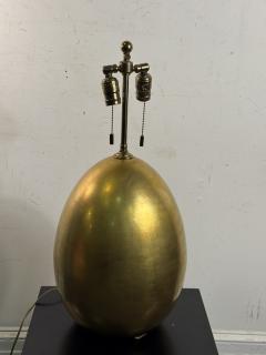 Karl Springer RARE MODERNIST POLISHED GOLDEN BRASS EGG LAMP BY KARL SPRINGER - 4404898