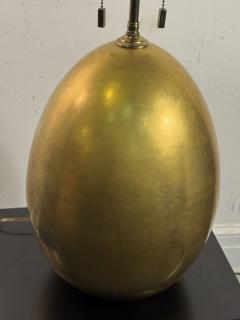 Karl Springer RARE MODERNIST POLISHED GOLDEN BRASS EGG LAMP BY KARL SPRINGER - 4404906