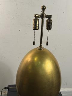Karl Springer RARE MODERNIST POLISHED GOLDEN BRASS EGG LAMP BY KARL SPRINGER - 4404910