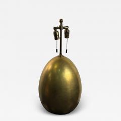 Karl Springer RARE MODERNIST POLISHED GOLDEN BRASS EGG LAMP BY KARL SPRINGER - 4412703