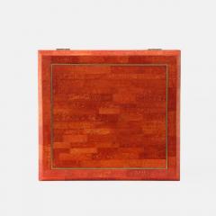 Karl Springer Rare Large Painted Goatskin Jewelry Box by Karl Springer - 4379693