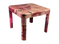 Karl Springer Red Goatskin Game Center Dining Table 1970 - 3951824