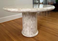 Karl Springer Round Dining Center able with Stone Mosaic Surface by Karl Springer - 3274586