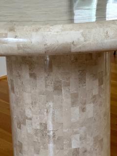 Karl Springer Round Dining Center able with Stone Mosaic Surface by Karl Springer - 3274588