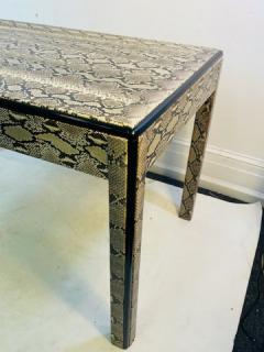 Karl Springer STUNNING MODERN PYTHON AND BLACK LACQUER DESK IN THE MANNER OF KARL SPRINGER - 1804587