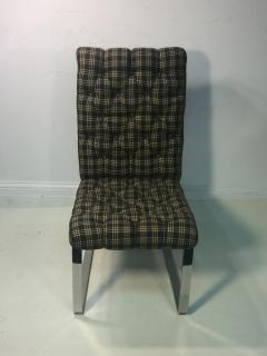 Karl Springer SUITE OF FOUR CHROMED BRONZE DINING CHAIRS ATTRIBUTED TO KARL SPRINGER - 679826