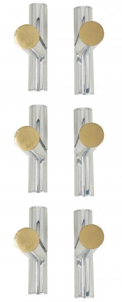Karl Springer Set of 3 Wall Shelfs in Polished Aluminum Brass attb to Karl Springer - 3125150
