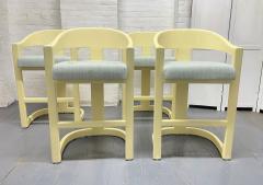 Karl Springer Set of 4 Karl Springer Onassis Bar Stools - 2827295