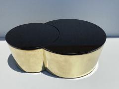 Karl Springer Set of Interlocking Brass and Granite Coffee Tables - 2066833