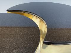 Karl Springer Set of Interlocking Brass and Granite Coffee Tables - 2066839