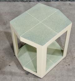 Karl Springer Shagreen Side End Table 1980 - 3954624