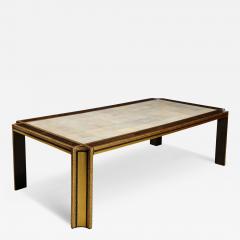 Karl Springer Shagreen and Gilt Stenciled Dining Table - 3098408