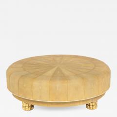 Karl Springer Shagreen circular coffee table - 757794