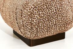 Karl Springer Souffl Pair Pouf Ottomans Bronze Base - 1791956