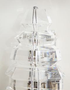 Karl Springer Spectacular Giant Pair of Faceted Lucite Sconces Attributed to Karl Springer  - 1057588