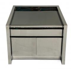 Karl Springer Stainless Steel Nightstand End Table 1980 - 4137878