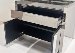 Karl Springer Stainless Steel Nightstand End Table 1980 - 4137881