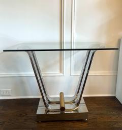 Karl Springer Steel and Brass Tulip Bases for Dining or Console tables by Karl Springer - 2882338