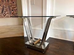 Karl Springer Steel and Brass Tulip Bases for Dining or Console tables by Karl Springer - 2882339