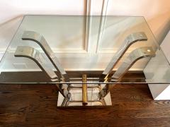 Karl Springer Steel and Brass Tulip Bases for Dining or Console tables by Karl Springer - 2882340