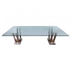 Karl Springer Steel and Brass Tulip Bases for Dining or Console tables by Karl Springer - 2882348
