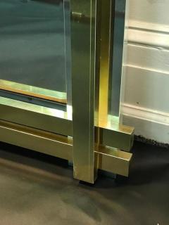 Karl Springer Stunning Polished Brass Chromed Metal Wall Mirror in the Manner of Springer - 417243