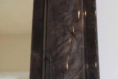 Karl Springer Style Goatskin Wall Mount Console and Mirror - 1277932