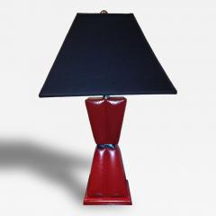 Karl Springer Style Red Python Lamp - 82549